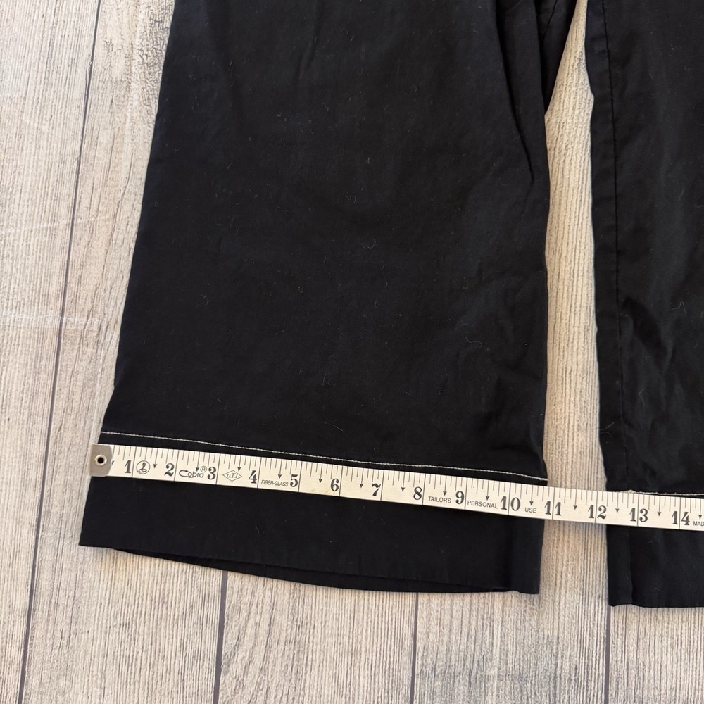 Anthropologie The Colette Contrast-Stitch Cropped Wide-Leg Pants Size 31 - Picture 3 of 10